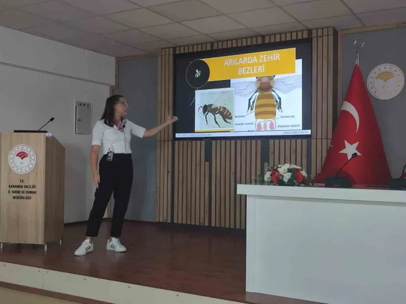 Karamanlı Arıcılara Bal Arısı Zehri Üretimi Eğitimi Verildi