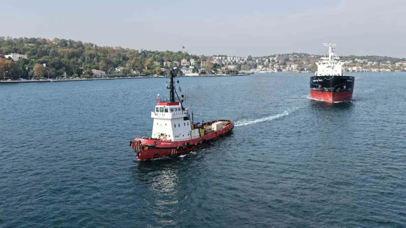 Karadeniz'de Saldırıya Uğrayan İki Gemi İstanbul Boğazı'ndan Geçti