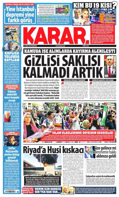 Karar manşeti