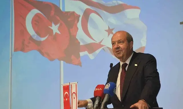 Eski KKTC Cumhurbaşkanı Tatar: "Ana vatan, yavru vatan, mavi vatan ve gök vatan anlayışıyla geleceğe güçlü adımlarla yürüyoruz"