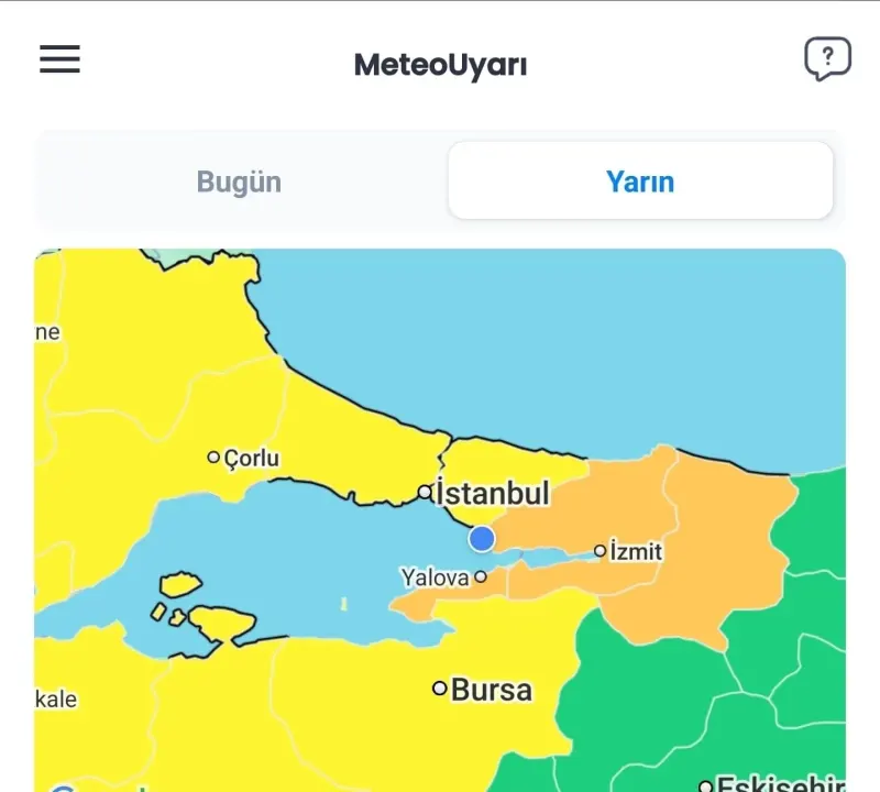 Kocaeli İçin Meteorolojik Uyarı: Sağanak ve Gök Gürültülü Yağış Kapıda
