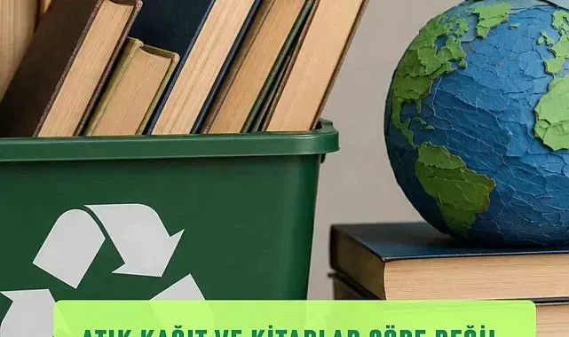 Marmaris'te atık kağıt ve kitaplar geri dönüşüme kazandırılıyor