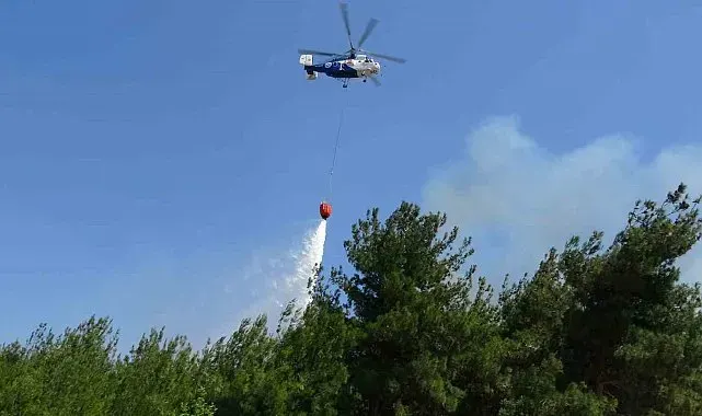 Çanakkale'de tarım arazisinde çıkan yangın kontrol altına alındı