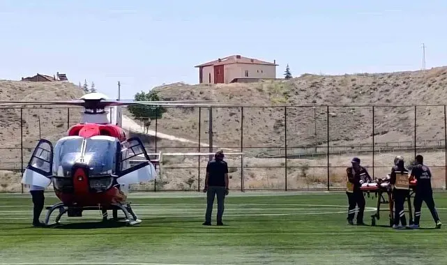 Kalp krizi geçiren hasta hava ambulansıyla Malatya'ya sevk edildi