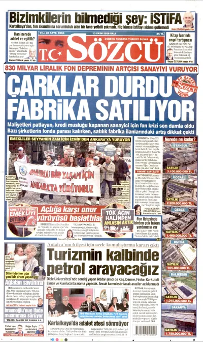 Sözcü manşeti