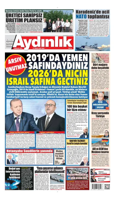 Aydınlık manşeti