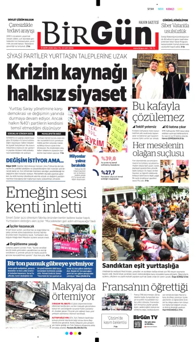 BirGün manşeti