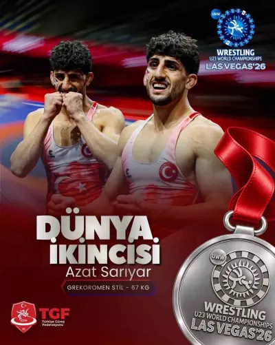 Kayserili Milli Güreşçi Azat Sarıyar Dünya İkincisi Oldu