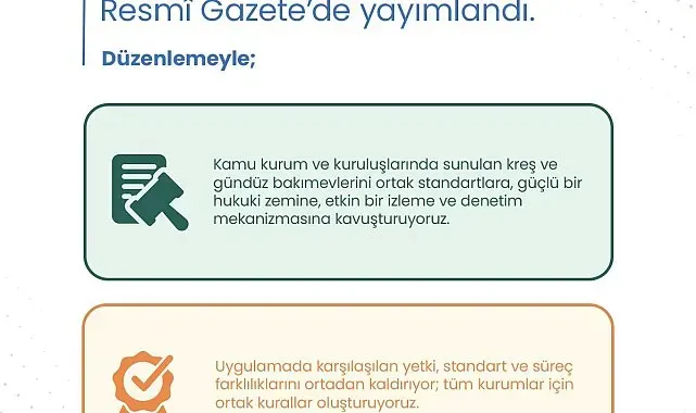 Bakan Göktaş, tüm kreş ve gündüz bakımevlerinde ortak kuralların uygulanacağını açıkladı