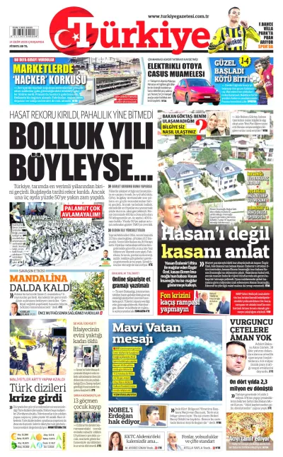 Türkiye manşeti