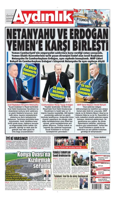 Aydınlık manşeti