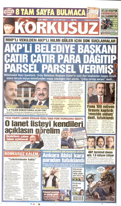 Korkusuz manşeti