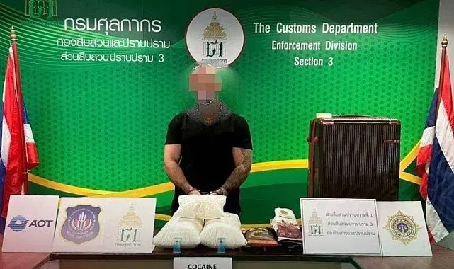 Tayland'da 12 kilo uyuşturucuyla yakalanan Türk gözaltına alındı