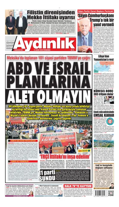 Aydınlık manşeti