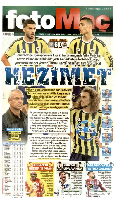 Fotomaç manşeti