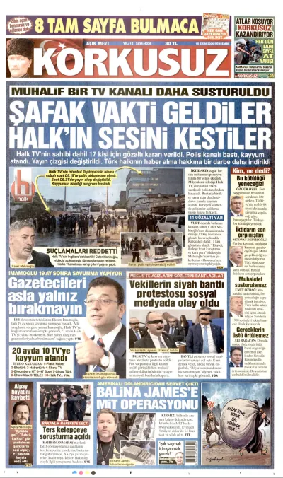 Korkusuz manşeti