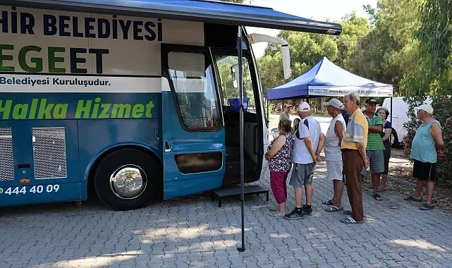 Mobil Halk Ege Et Davutlar'da vatandaşlardan yoğun ilgi gördü