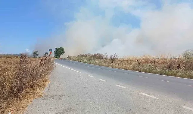 Silivri'de korkutan tarla yangını: Polis vatandaşları uyardı