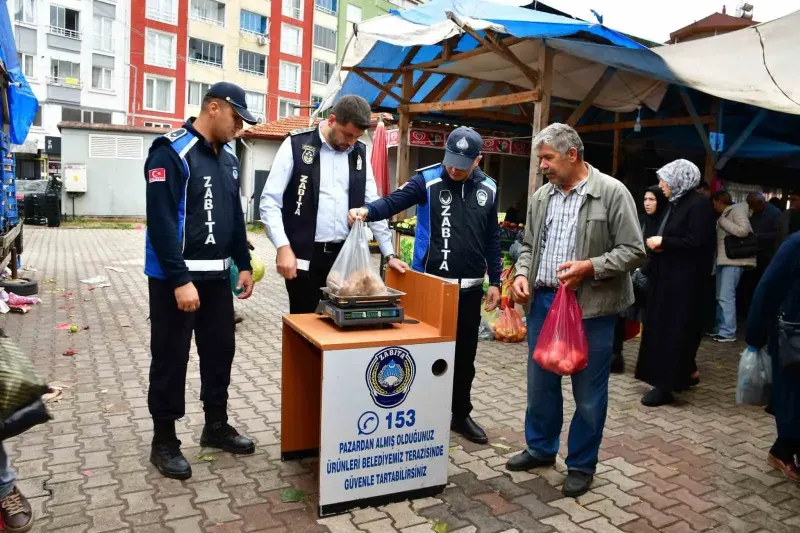 Terme Belediyesi Zabıta Ekiplerinden Semt Pazarlarında Yoğun Denetim