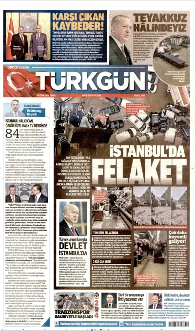 Türkgün manşeti