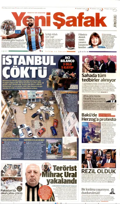 Yeni Şafak manşeti