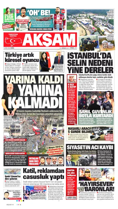 Akşam manşeti