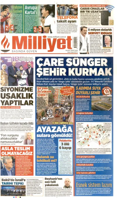 Milliyet manşeti