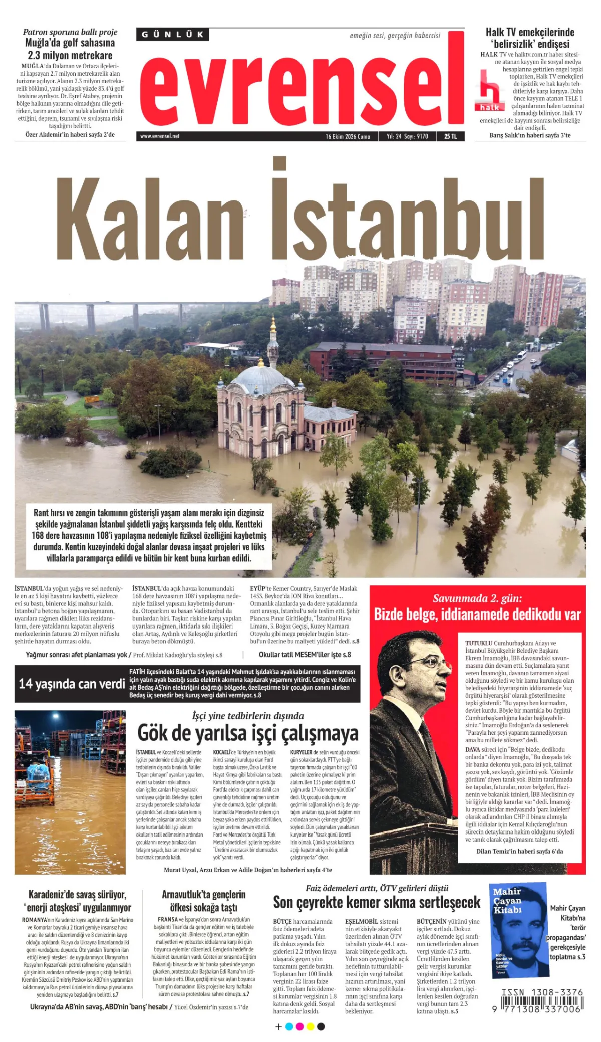 Evrensel birinci sayfa manşeti (17 Ekim 2026)