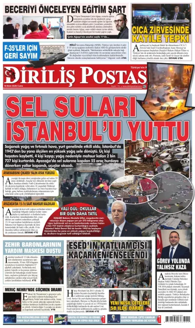 Diriliş Postası manşeti