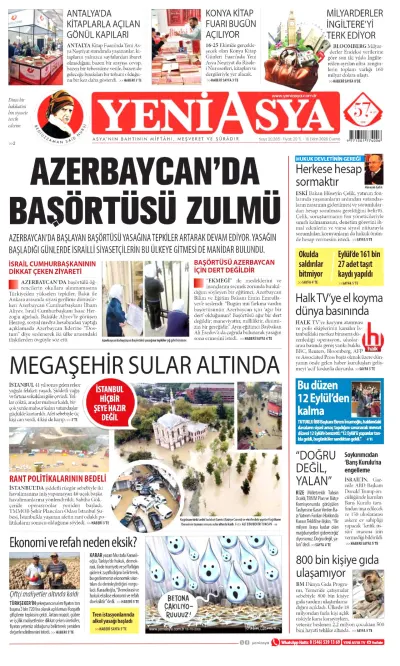Yeni Asya manşeti