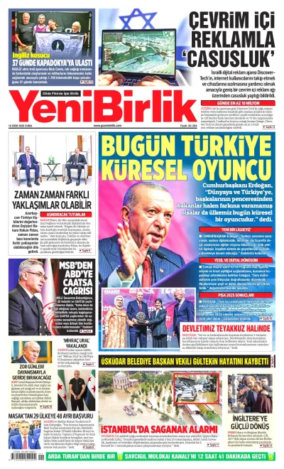 YeniBirlik manşeti
