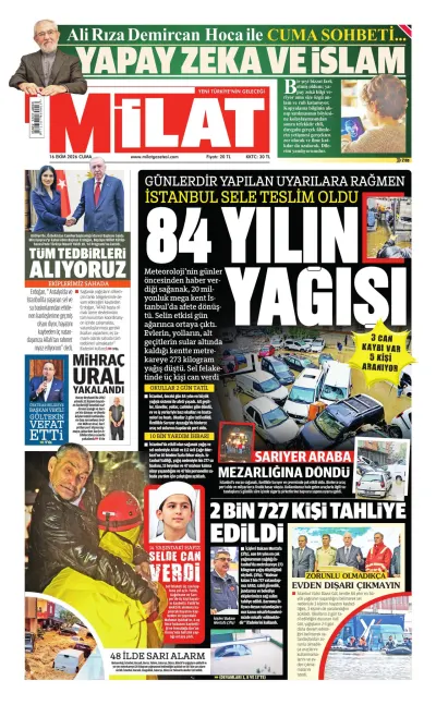 Milat manşeti