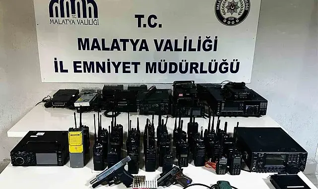 Malatya'da emniyet frekanslarını dinleyen 6 şüpheliye operasyon