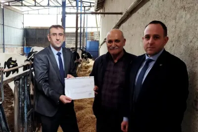 Uşak Ulubey de İki İşletmeye Hastalıktan Ari Belgesi Verildi