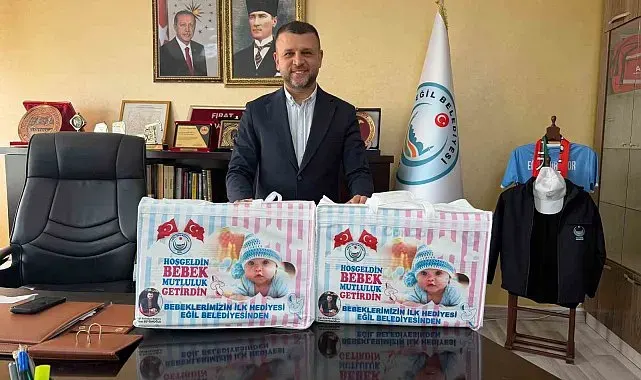 Eğil Belediyesi'nden yenidoğan bebeklere hediye