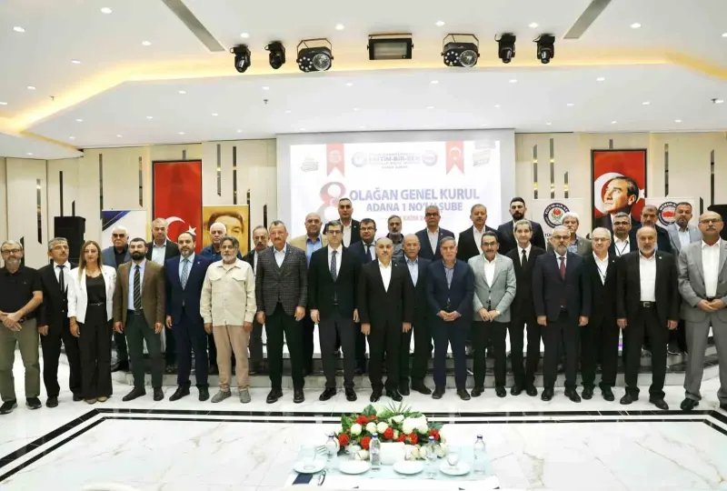 Eğitim-Bir-Sen Adana Şubesi'nde Mustafa Sarıgeçili Güven Tazeledi