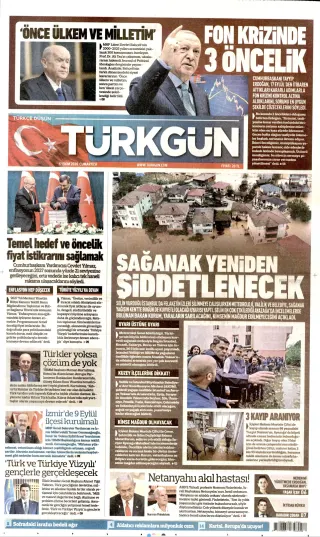Türkgün manşeti