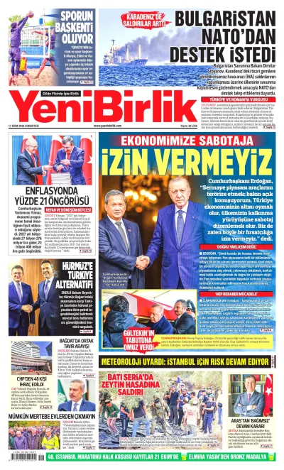 YeniBirlik manşeti