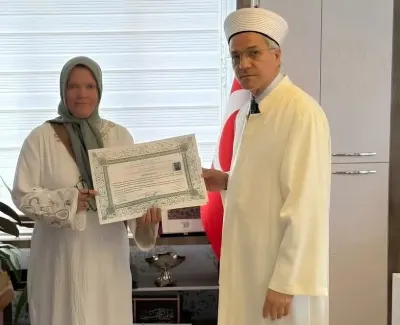 Alman Turist Rabea Kanacke Antalya Manavgat Müftülüğünde Müslüman Oldu