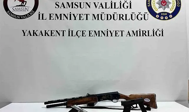 Samsun'da ruhsatsız silah operasyonu: 3 silah ele geçirildi