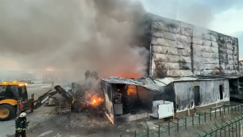 Kırklareli Çakıllı Beldesinde İlaç Fabrikasında Yangın Çıktı
