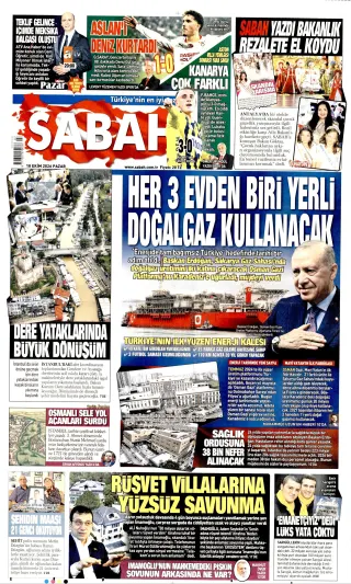 Sabah manşeti