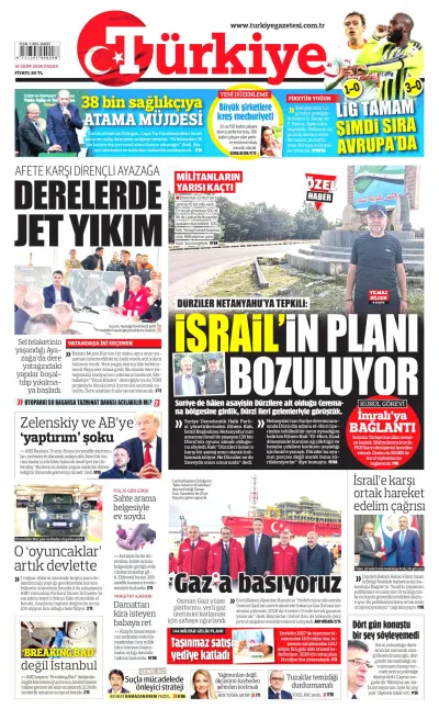 Türkiye manşeti