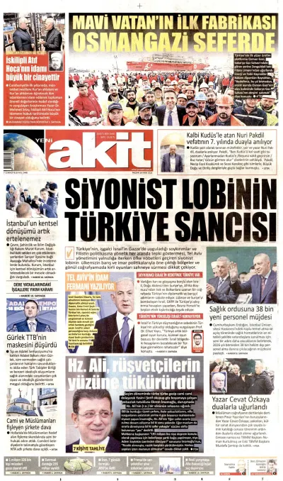 Yeni Akit manşeti