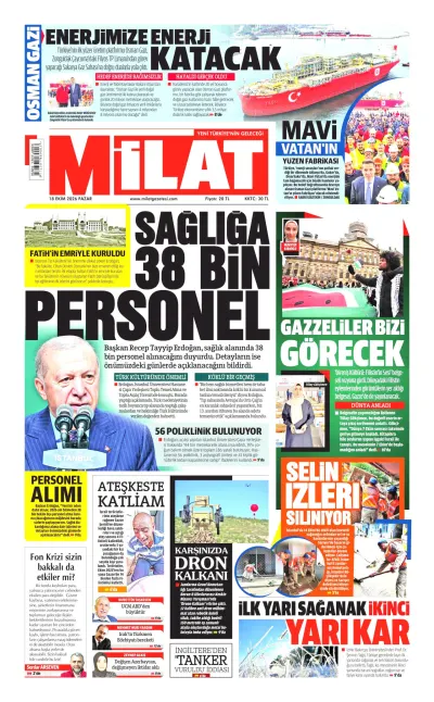 Milat manşeti