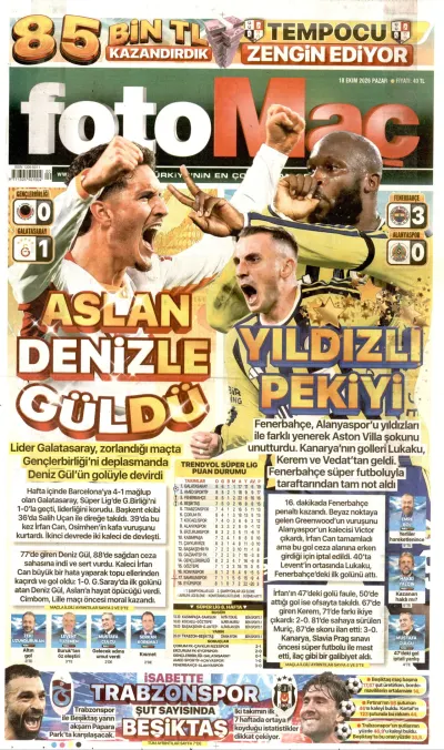 Fotomaç manşeti