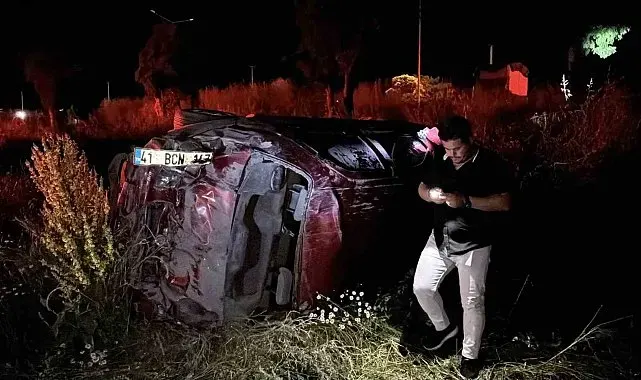 Bolu'da kontrolden çıkan otomobil takla attı: 2 yaralı