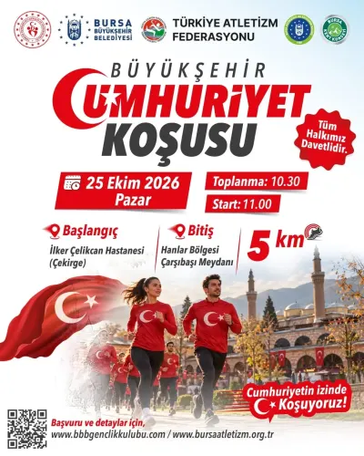 Bursa'da Cumhuriyet Coşkusu Heyecan Veren Koşuyla Başlayacak