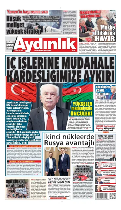 Aydınlık manşeti