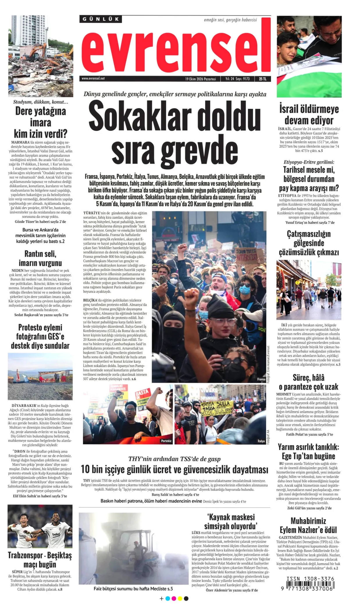 Evrensel birinci sayfa manşeti (20 Ekim 2026)
